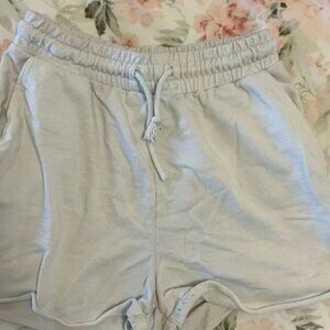 white sweat shorts